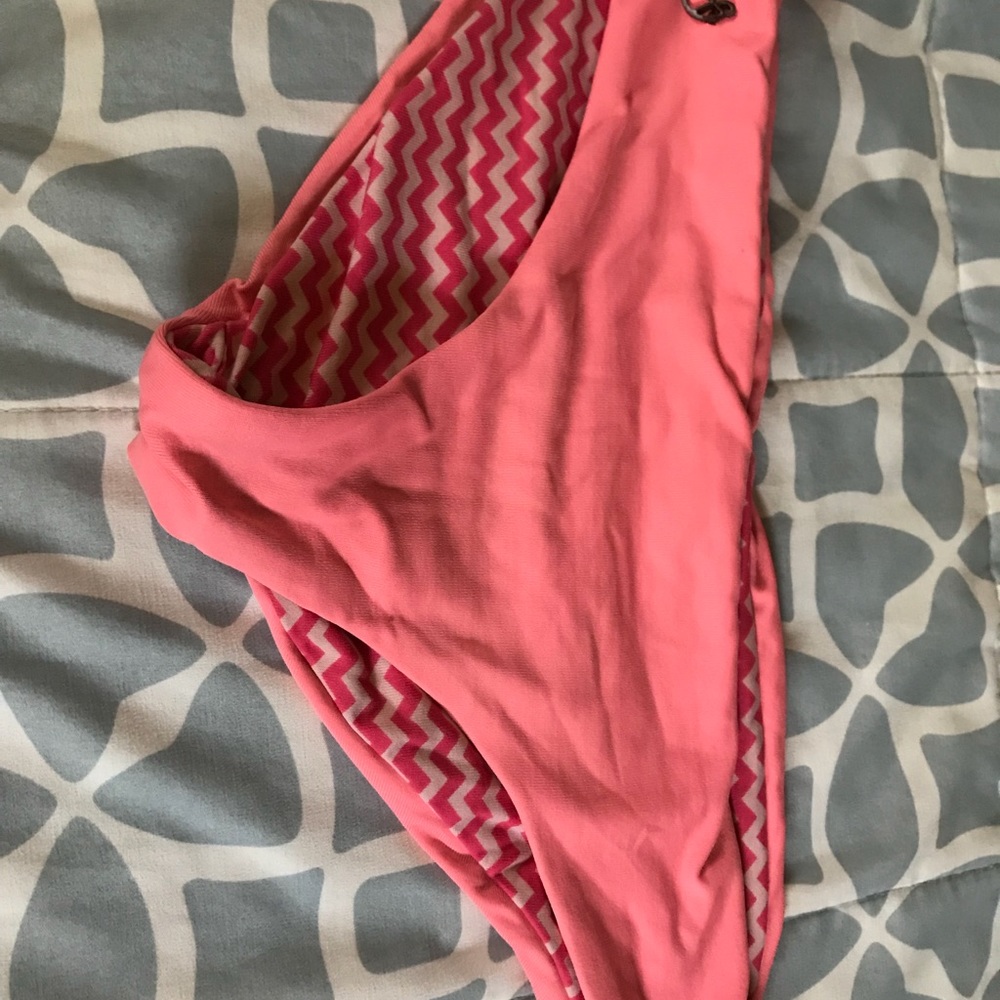 Pink chevron maaji bikini bottoms
